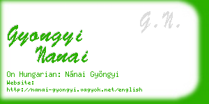 gyongyi nanai business card